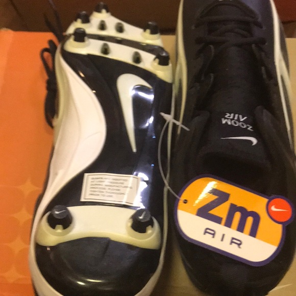 New in box Nike air zoom blade II D football cleats black white metallic silver
